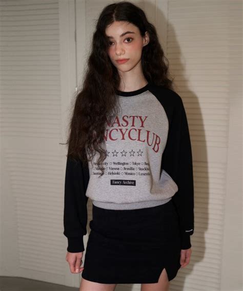 Musinsa Nasty Fancy Club Nf Hello World Crop Sweatshirt Black