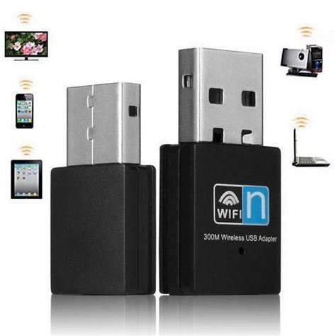 Mini 300Mbps USB Wireless WiFi Adapter 802.11n/g/b LAN Internet Network ...