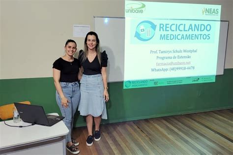 Unibave Programa Reciclando Medicamentos Atendeu Pessoas Em