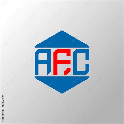 afc hexagon vector logo template  white background afc polygon logo