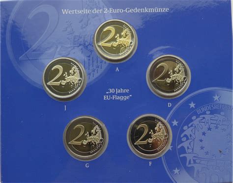 Bundesrepublik Deutschland 5 x 2 Euro 2015 A J Gedenkmünzenset 30 Jahre