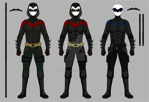 Nightwing and Robin Designs v2 by MaverickLinkin on DeviantArt