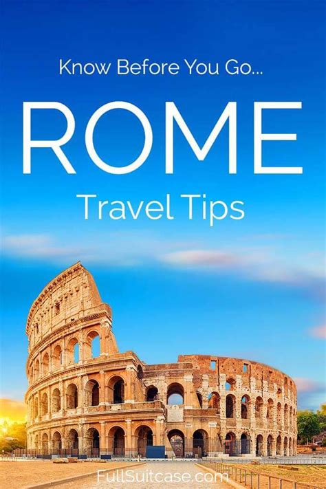 Top Tips For Planning A Trip To Rome Italy Rome Rome Travel Guide Italy Travel Guide Europe