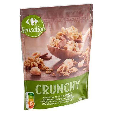 Sensation Crunchy Chocolat Au Lait Noisettes G Carrefour Belgique