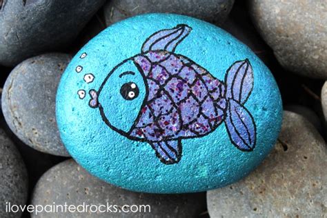 How To Make A Fish Painted Rock Rock Painting Ideas Fish Painted