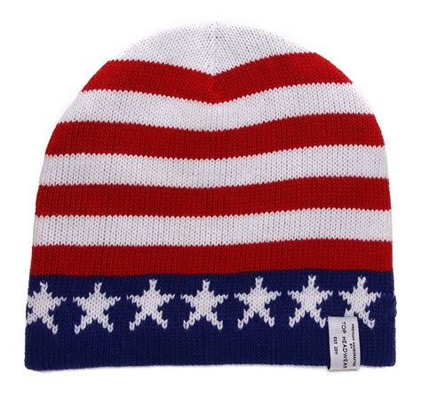 Topheadwear Usa Flag Knitted Beanie Ct11p5l3bu7 Hats And Caps Mens