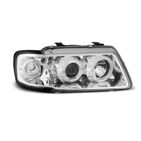 Paire De Feux Phares Audi A L Angel Eyes Chrome U