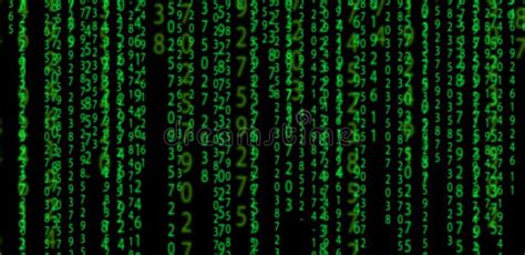 Matrix Background Green Data Code Abstract Numbers On Black Background