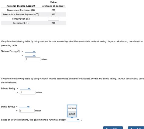 Solved Complete The Following Table By Using National Income Chegg