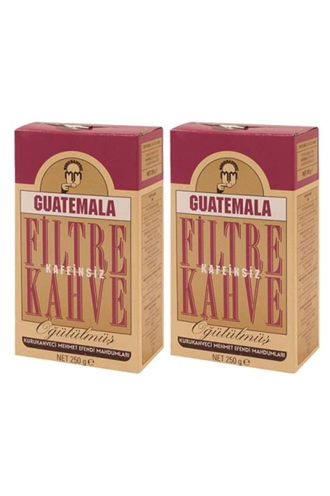 Mehmet Efendi Guatemala Kafeinsiz Filtre Kahve 250 Gr 2 Adet Fiyatı