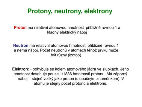 Ppt Vod Do Studia Chemie Stavba Atomu Powerpoint Presentation