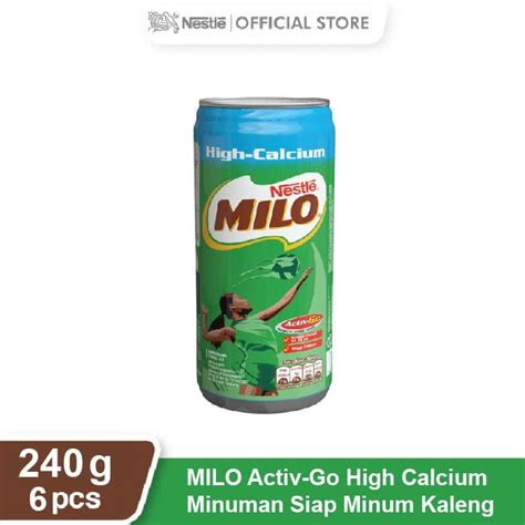 Jual Nestle Milo Activ Go High Calcium Kaleng Ml Pcs Indonesia