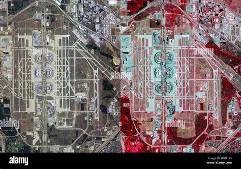 Aerial Map View Above Dallas Fort Worth International Airport Irving