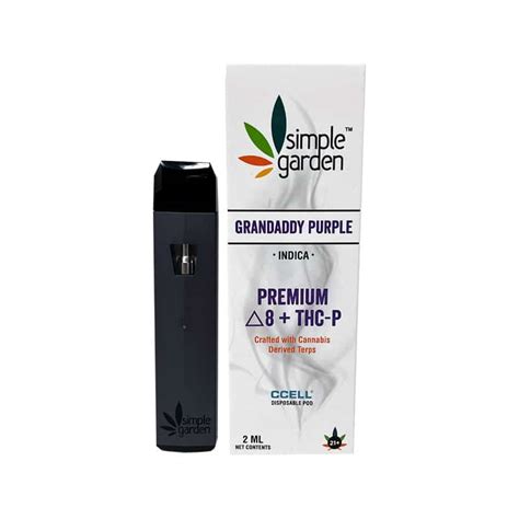 Delta 8 THC THCP Disposable Vape 2ml Grandaddy Purple Indica