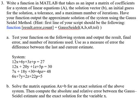 How To Input System Of Linear Equations In Matlab Tessshebaylo