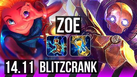 ZOE Jhin Vs BLITZCRANK Zeri SUP 2 3 17 500 Games KR