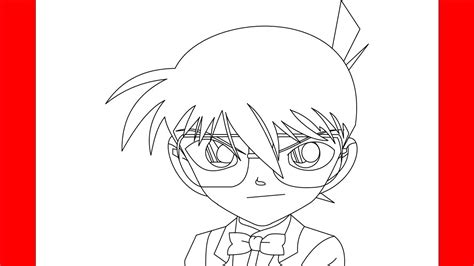 How To Draw Detective Conan From Case Closed Step By Step Drawing