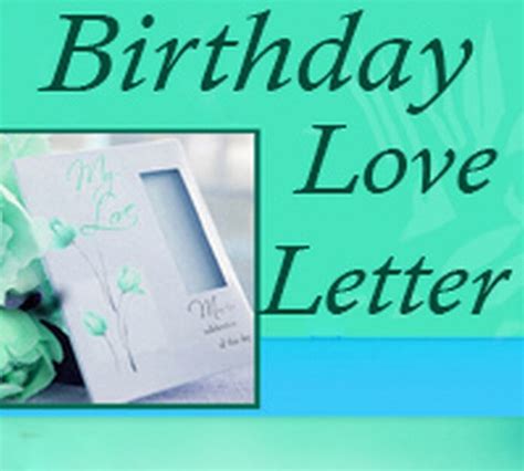 Sample Birthday Love Letter - Free Letters