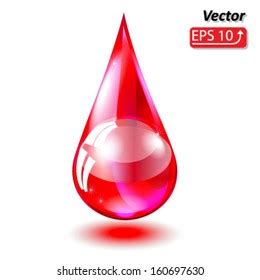 Red Drop Water Blood Wine Isolated Stock Vector Royalty Free