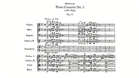 Beethoven Piano Concerto No 2 In B Flat Major Op 19 With Score