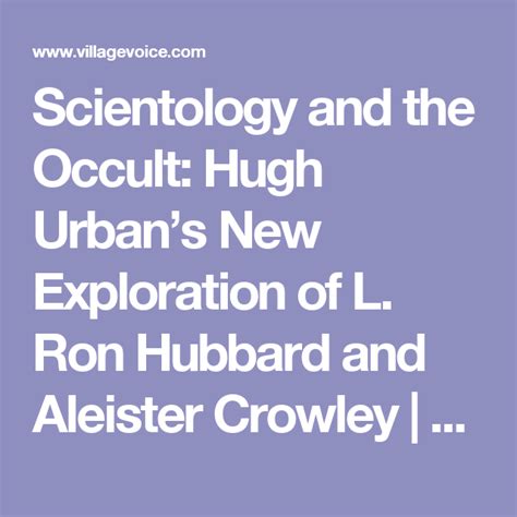 Scientology And The Occult Hugh Urbans New Exploration Of L Ron