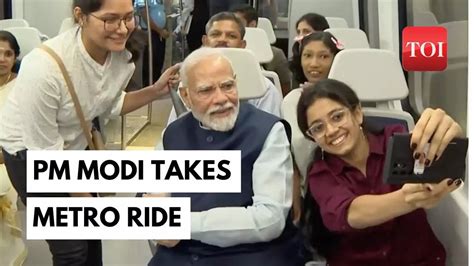 Pm Modi Takes A Metro Ride To Reach Yashobhoomi Convention Centre In Dwarka Toi Original