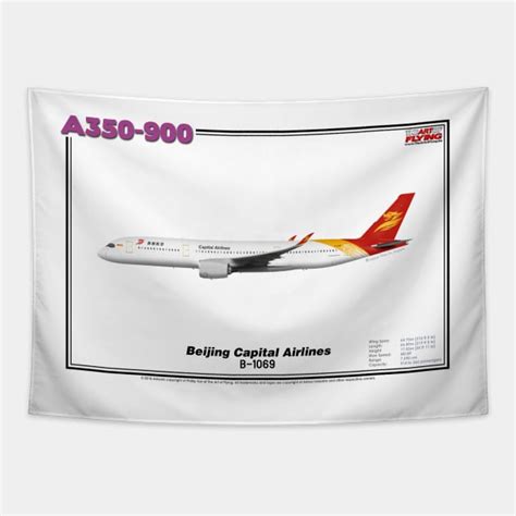 Airbus A350 900 Beijing Capital Airlines Art Print A359 Tapestry Teepublic