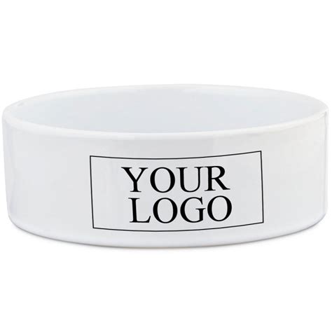 Branded Ceramic Dog Bowl With Logo Personalised