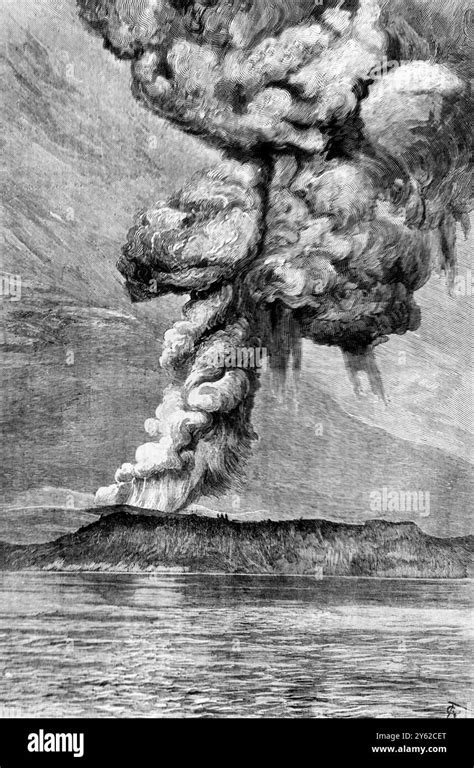 The Volcanic Eruption Of Krakatoa In The Straits Of Sunda Midway