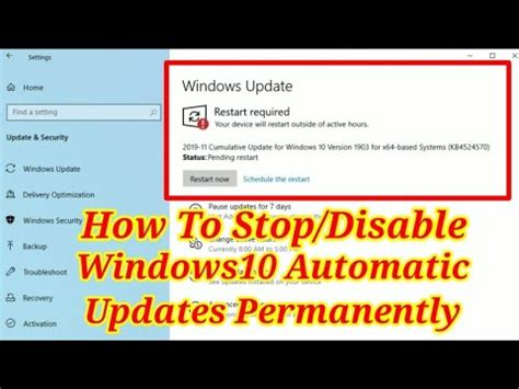 How To Disable Or Stop Automatic Updates On Windows 10 Permanently