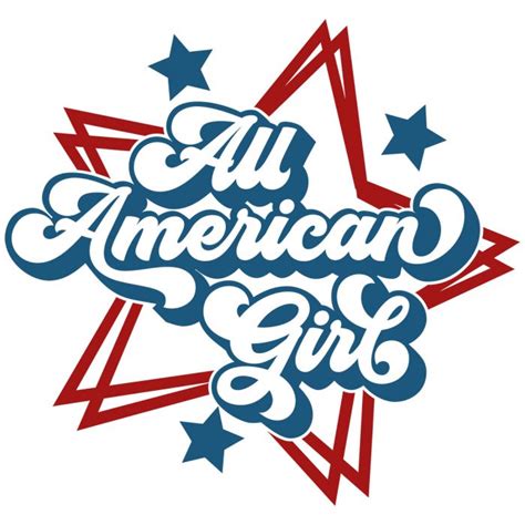 All American Girl Patriotic Svg Cut File