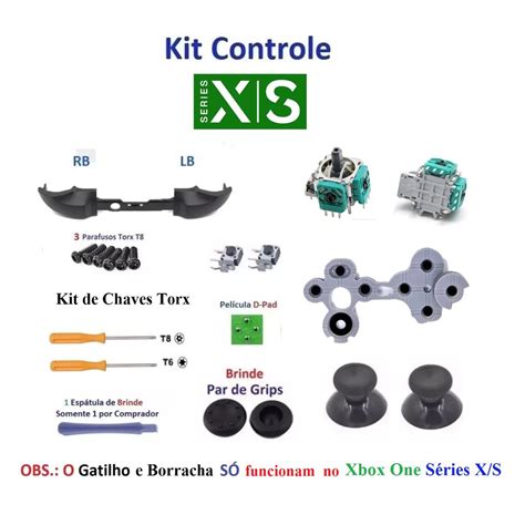 Kit peças Reparo Controle Xbox One Série X S Sw 28 Shopee Brasil