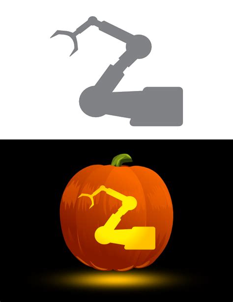 Robot Pumpkin Stencil