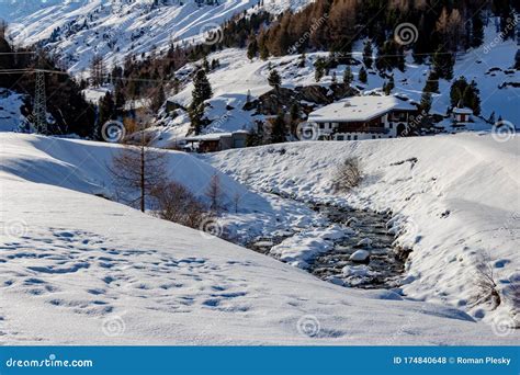 Ski Village Obergurgl At 2000 Meters Altitude In Winter Tyrol Austria