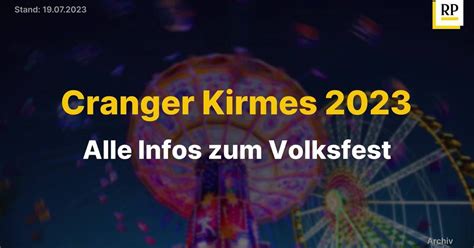 Cranger Kirmes Alle Infos Zum Volksfest In Herne