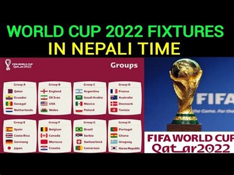 World Cup Fixture In Nepali Time Date Schedule Time Table Of