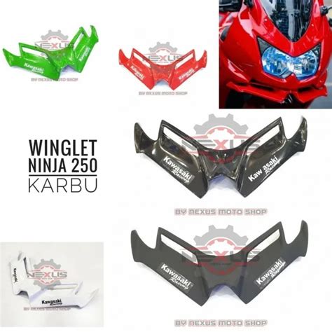 Winglet Ninja 250 Karbu Winglet Ninja250 Old Winglet NINJA 250R