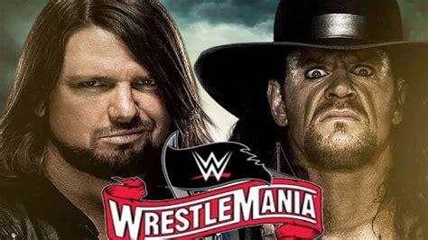 Undertaker Vs Aj Styles Wrestlemania 36 Youtube