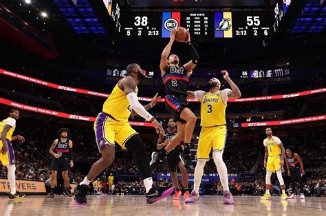 Detroit Pistons Vs La Lakers Starting Lineups And Depth Charts For