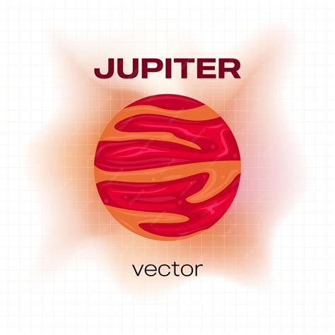 Ilustración Vectorial Del Planeta Júpiter Con Malla Vector Premium