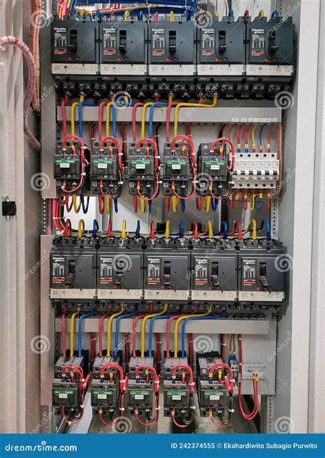 Electrical Components in Low Voltage Switchboard. Stock Image - Image ...