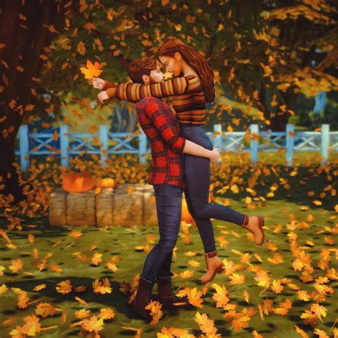 Sims 4 Starry X Katverse Autumn Couple Poses Best Sims Mods