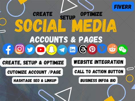 Professionally Create And Set Up All Social Media Business Accounts