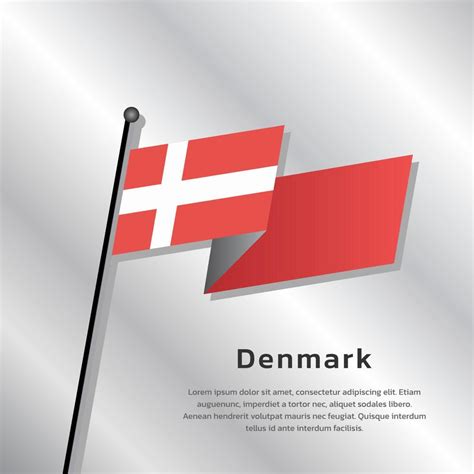 Illustration Of Denmark Flag Template Vector Art At Vecteezy