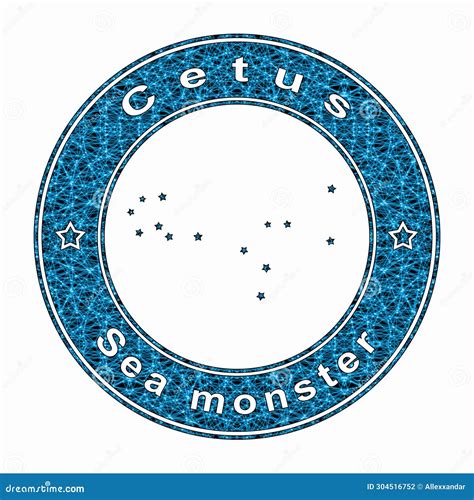 Cetus Star Constellation Whale Constellation Royalty Free Stock