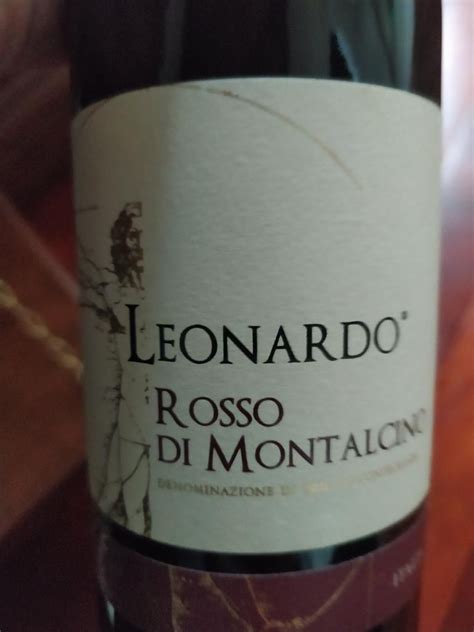 2019 Cantine Leonardo Da Vinci Rosso Di Montalcino Italy Tuscany