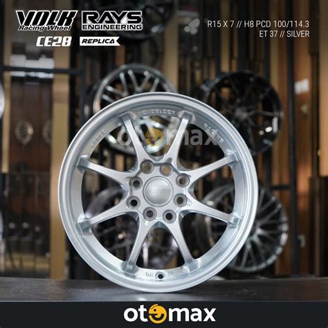 Jual Velg Mobil Volk Rays Ce28 Ring 15 Silver Shopee Indonesia