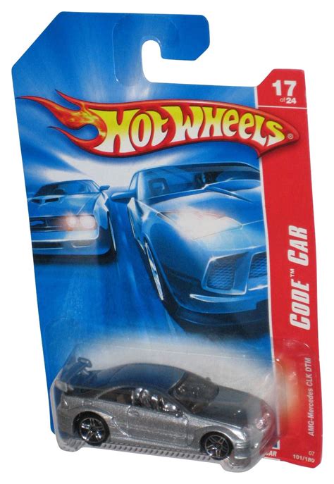 Hot Wheels Code Car Silver AMG Mercedes CLK DTM Car