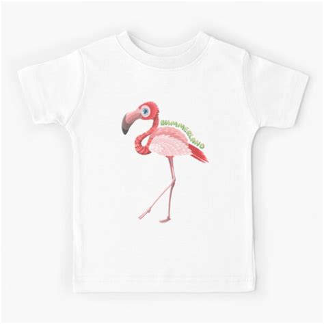 "Pink Flamingo And Hot Ajr Bummerland Music Band Cartoon Cute" Kids T ...