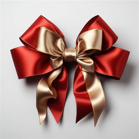 Premium Photo Red Ribbon Bow Generative Ai